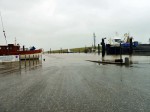 Parkplatz im Hafen Ditzum